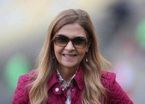Foto colorida de Leila Pereira, presidente do Palmeiras - Metrópoles