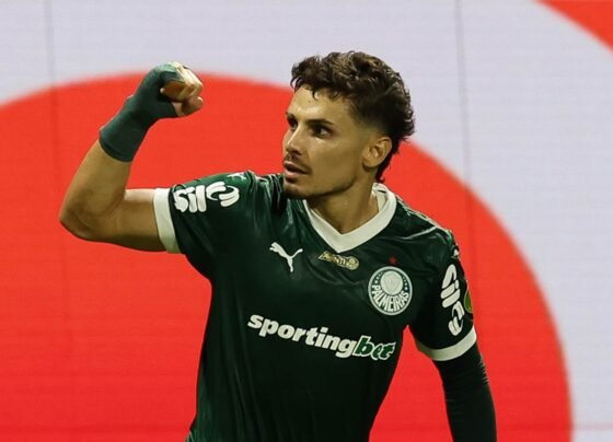 Foto colorida de Raphael Veiga, do Palmeiras - Metrópoles