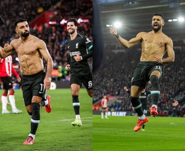 Foto colorida de Salah, do Liverpool, sem camisa - Metrópoles