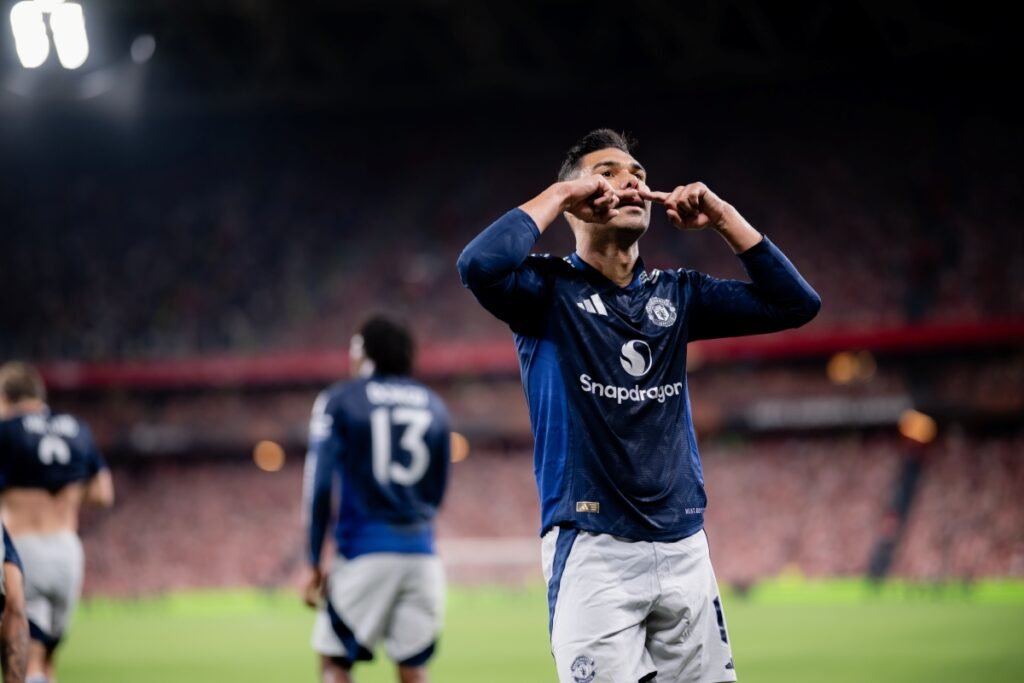 Foto colorida de Casemiro, do Manchester United - Metrópoles