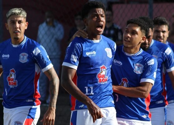 Jogadores do Cianorte comemoram gol na 13ª rodada do Brasileirão Will Bank Série D