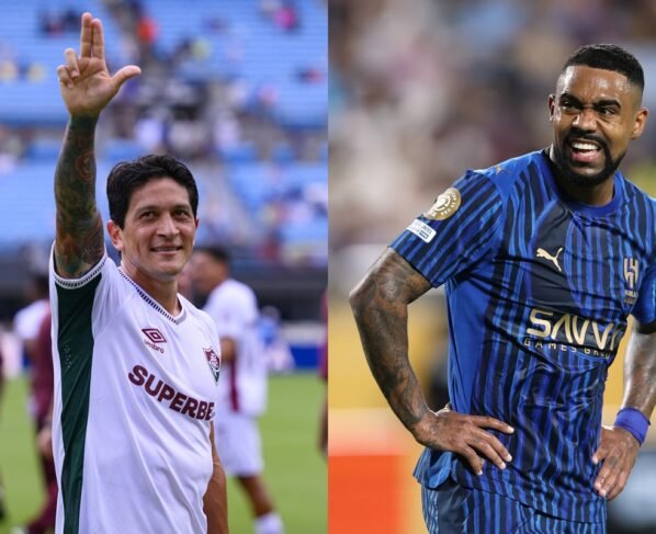 Montagem com fotos coloridas de Cano e Malcom - Metrópoles