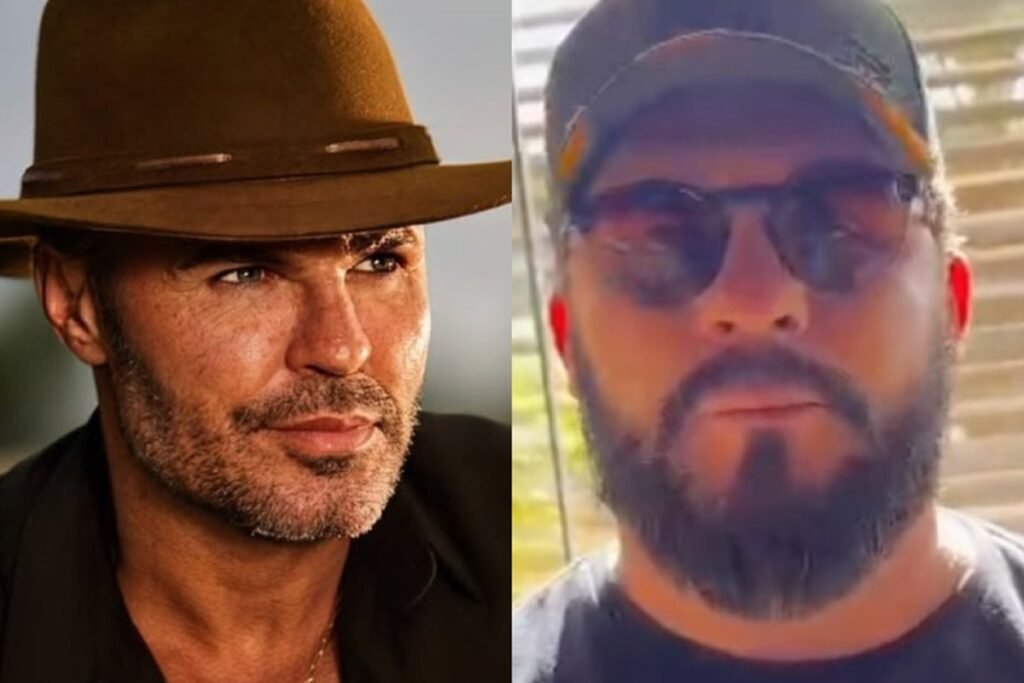 Montagem feita a partir de fotos das redes sociais de Eduardo Costa e Erick Lins - Metrópoles