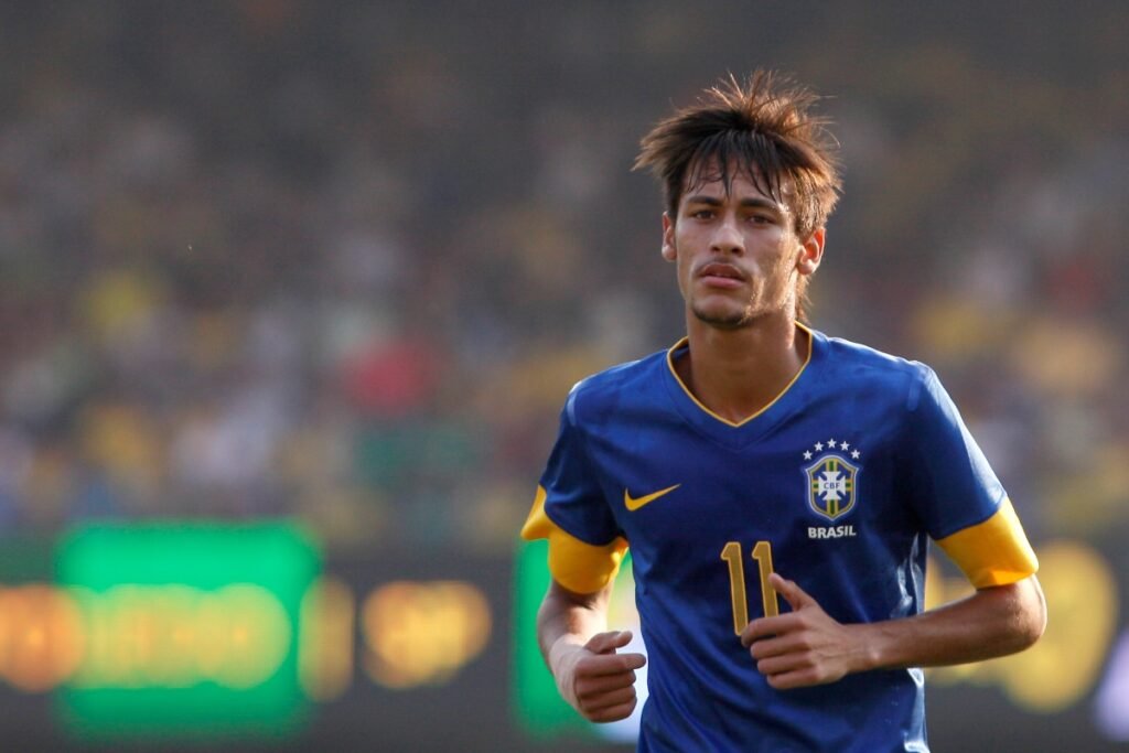 Imagem colorida de Neymar no Morumbi