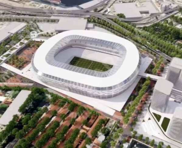 Foto colorida de projeto do estádio do Flamengo - Metrópoles