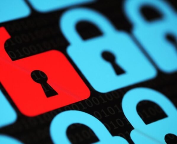 Ilustração mostra fileira de cadeados azuis, com um cadeado vermelho destrancado ao centro