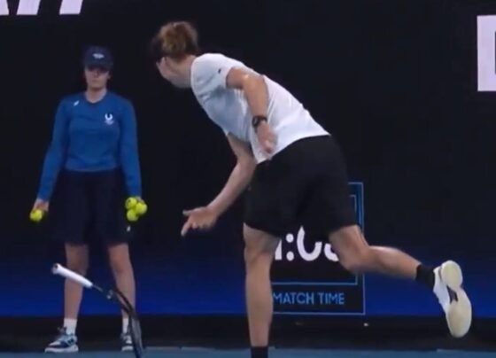 Print de um vídeo colorido de Zverev - Metrópoles