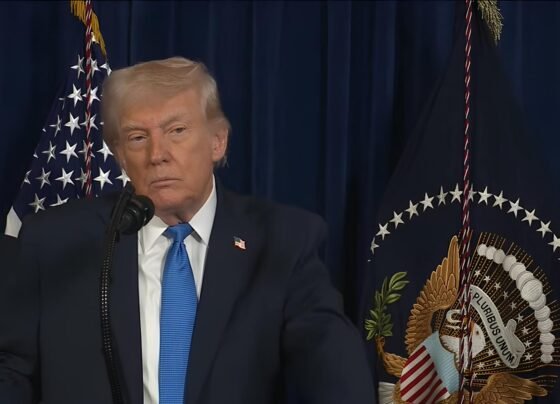 Donald Trump em coletiva de imprensa sobre ação militar na Venezuela