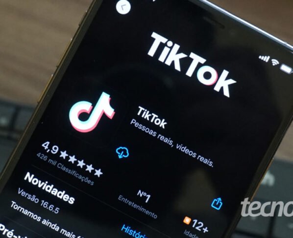 Foto mostra o app TikTok na App Store do iPhone