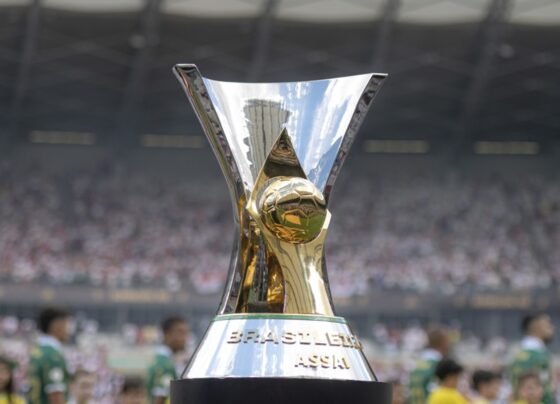 Foto colorida da taça do Brasileirão - Metrópoles