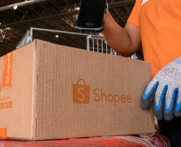 Caixa de entrega da Shopee