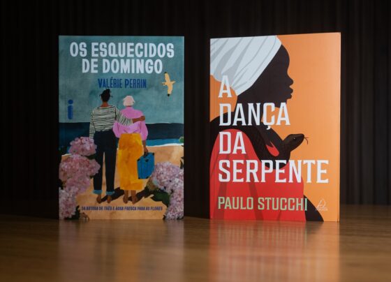 Capa dos Livros Os Esquecidos de Domingo, de Valérie Perrin, e A Dança da Serpente, de Paulo Stucchi - Metrópoles